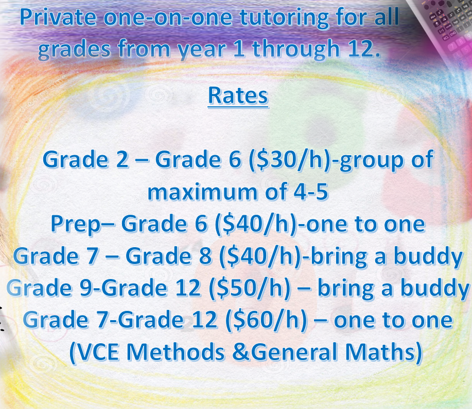 Miyas Tutoring rates and pricing